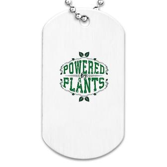 Powered By Plant Vegan Lover Dog Tag | Mazezy