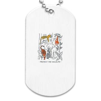 Protect The Wildlife Botanical Chart Dog Tag | Mazezy