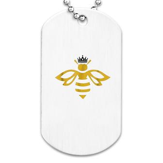 Queen Bee With A Crown Dog Tag | Mazezy
