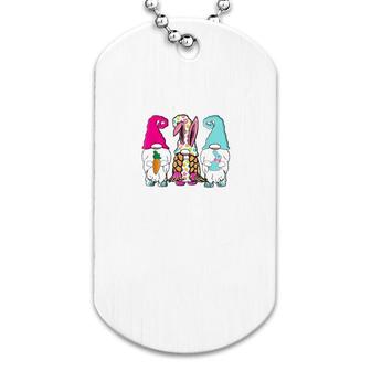 Rabbit 3 Easter Gnomes Pastel Dog Tag | Mazezy