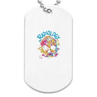 Radiology Color Splat Skull Dog Tag | Mazezy