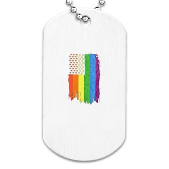 Rainbow Pride Flag Camo Lgbt Dog Tag | Mazezy AU