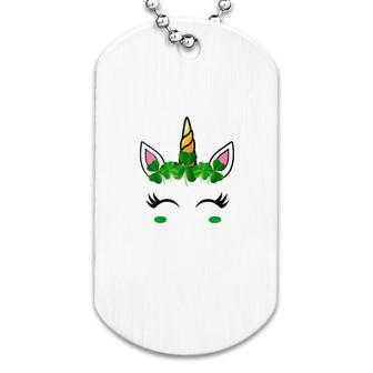 Rainbow Unicorn St Patricks Day Dog Tag | Mazezy