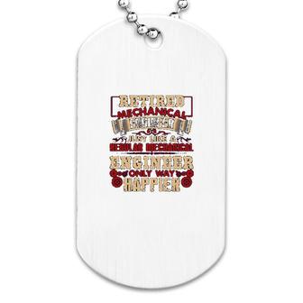 Retired Mechanical Engineer Dog Tag | Mazezy