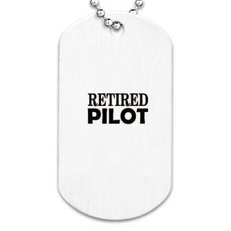 Retired Pilot Gift Dog Tag | Mazezy