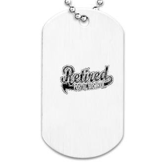 Retired Postal Worker Retirement Gift Dog Tag | Mazezy