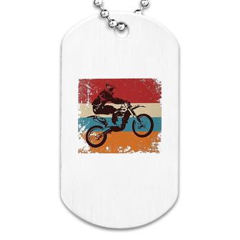 Retro Off Road Motorcycle Motocross Dog Tag | Mazezy
