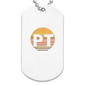 Retro Physical Therapy Pt Therapist Gift Dog Tag | Mazezy