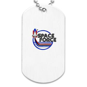 Retro Usa American Space Force Emblem Dog Tag | Mazezy