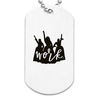 Rise Up Work Women Dog Tag | Mazezy