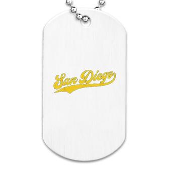 San Diego Baseball Script Gift Dog Tag | Mazezy