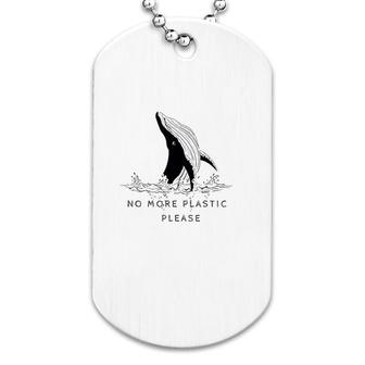 Save The Whales No More Plastic Please Dog Tag | Mazezy