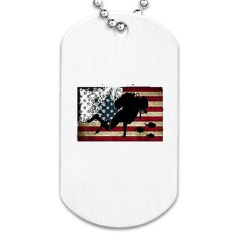 Scuba Diving American Flag Dog Tag | Mazezy
