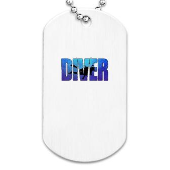 Scuba Diving Diver Graphic Dog Tag | Mazezy