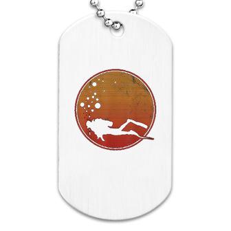 Scuba Diving Retro Dog Tag | Mazezy