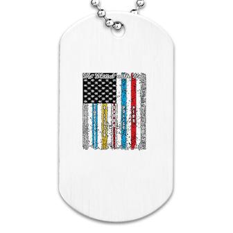 Service Flag We Stand With You Dog Tag | Mazezy