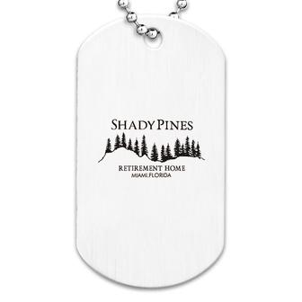 Shady Pines Graphic Retirement Home Miami Florida Casual Dog Tag | Mazezy