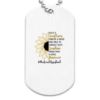 She A Sunflower Medical Assistant Dog Tag | Mazezy