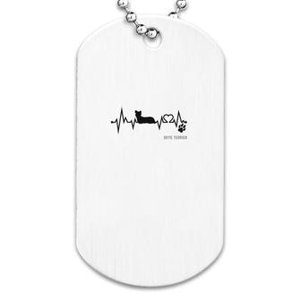 Skye Terrierdog Heartbeat Dog Paw Dog Lovers Gift For Dog Moms And Dads Dog Tag - Seseable