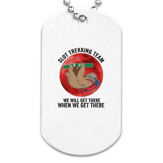 Sloth Trekking Team Dog Tag | Mazezy