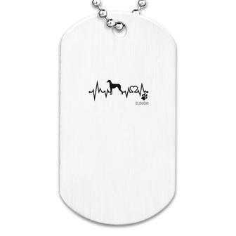 Sloughidog Heartbeat Dog Paw Dog Lovers Gift For Dog Moms And Dads Dog Tag - Seseable