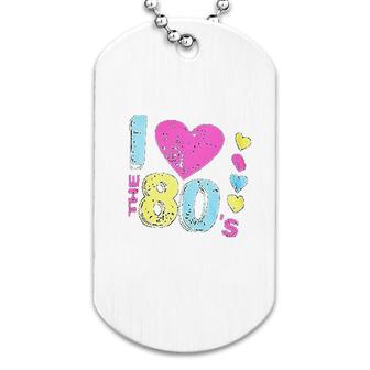 Smile Fish I Love The 80s Dog Tag | Mazezy