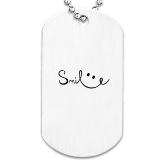 Smile Graphic Cute Dog Tag | Mazezy