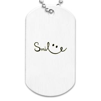 Smile Graphic Dog Tag | Mazezy