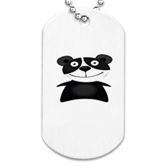 Smiling Creepy Panda Dog Tag | Mazezy
