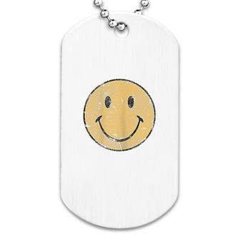 Smiling Face 70s-80s Vibe Dog Tag | Mazezy