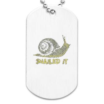 Snailed It Snail Dog Tag | Mazezy