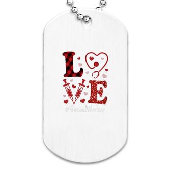 Spread Love Not Germs Social Worker Dog Tag | Mazezy