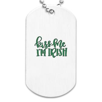 St Patricks Day Irish Kiss Me Dog Tag | Mazezy