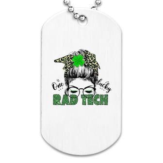 St Patricks Day One Lucky Rad Tech Dog Tag | Mazezy
