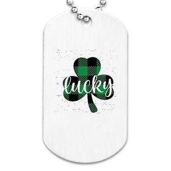 St Patricks Day Women Shamrock Dog Tag | Mazezy