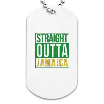 Straight Outta Jamaica Cool Jamaican Dog Tag | Mazezy