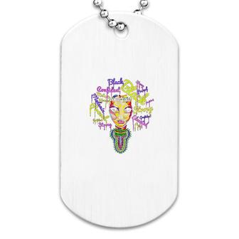 Strong African Queen Proud Black History Dog Tag | Mazezy