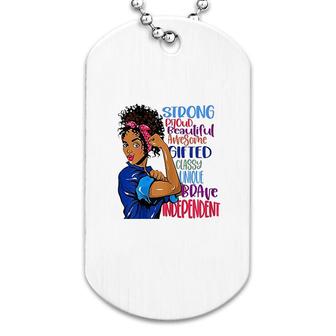 Strong Black Women Women Empowering Dog Tag | Mazezy