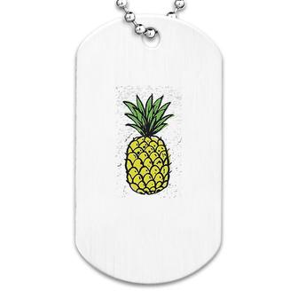 Summer Pineapple Printed Dog Tag | Mazezy