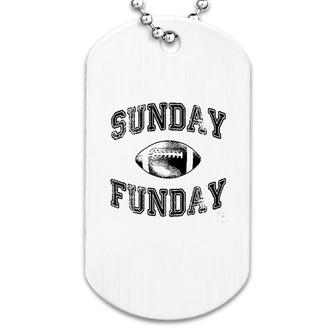 Sunday Funday Funny Football Dog Tag | Mazezy