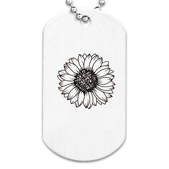 Sunflowe Funny Floral Dog Tag | Mazezy
