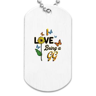 Sunflower I Love Being A Gg Dog Tag | Mazezy