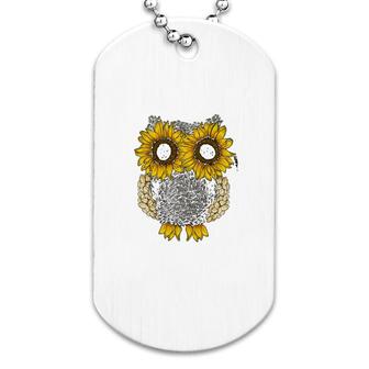 Sunflower Seeds Owl Dog Tag | Mazezy