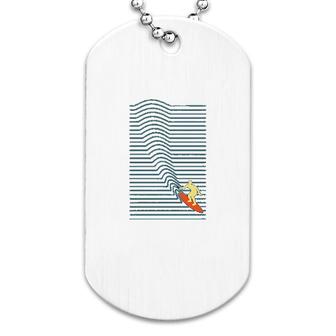 Surfing Graphic Dog Tag | Mazezy