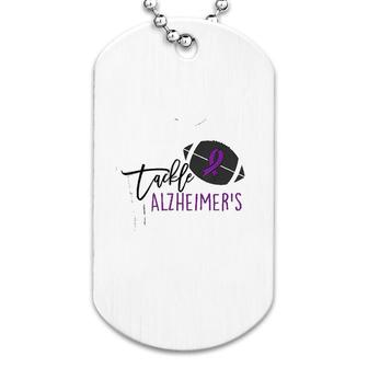 Tackle Awareness Football Ribbon Dog Tag | Mazezy