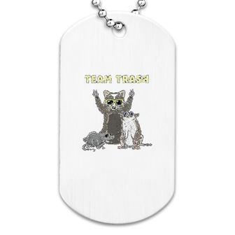 Team Trash Opossum Raccoon Rat Funny Animals Garbage Gang Dog Tag | Mazezy