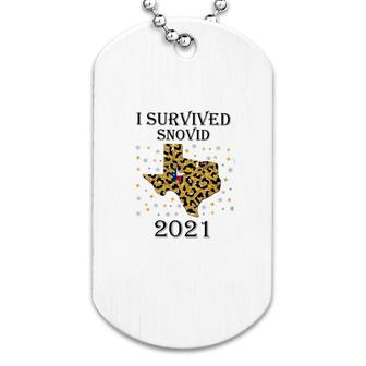 Texas I Survived Dog Tag | Mazezy