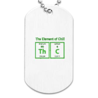 The Element Of Chill Funny Science Dog Tag | Mazezy