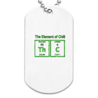 The Element Of Chill Funny Science Dog Tag | Mazezy