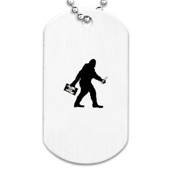 The Goozler Sasquatch Bigfoot With Beer Funny Party Dog Tag | Mazezy